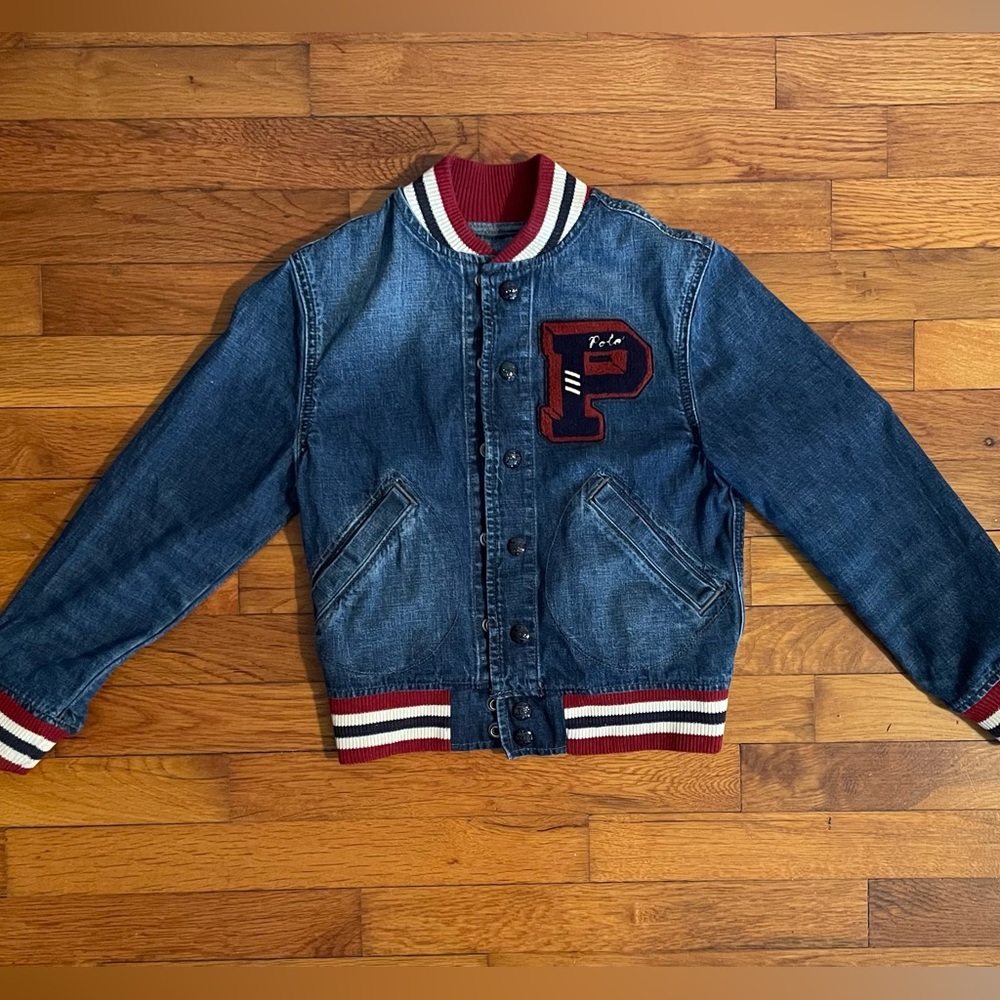 Polo Ralph Lauren Blue Denim Letterhead Jacket